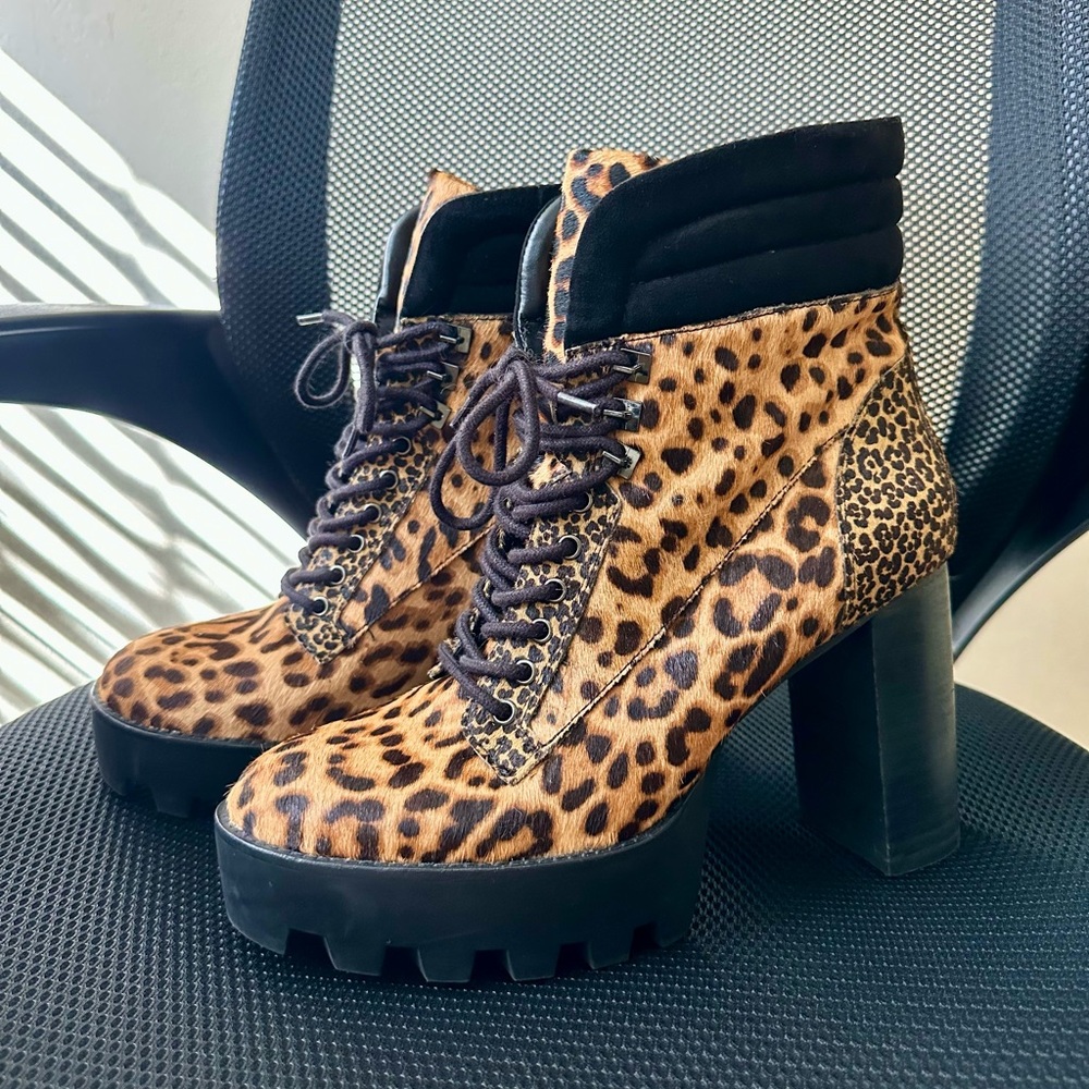 Gianni Bini Leopard Platform Boots